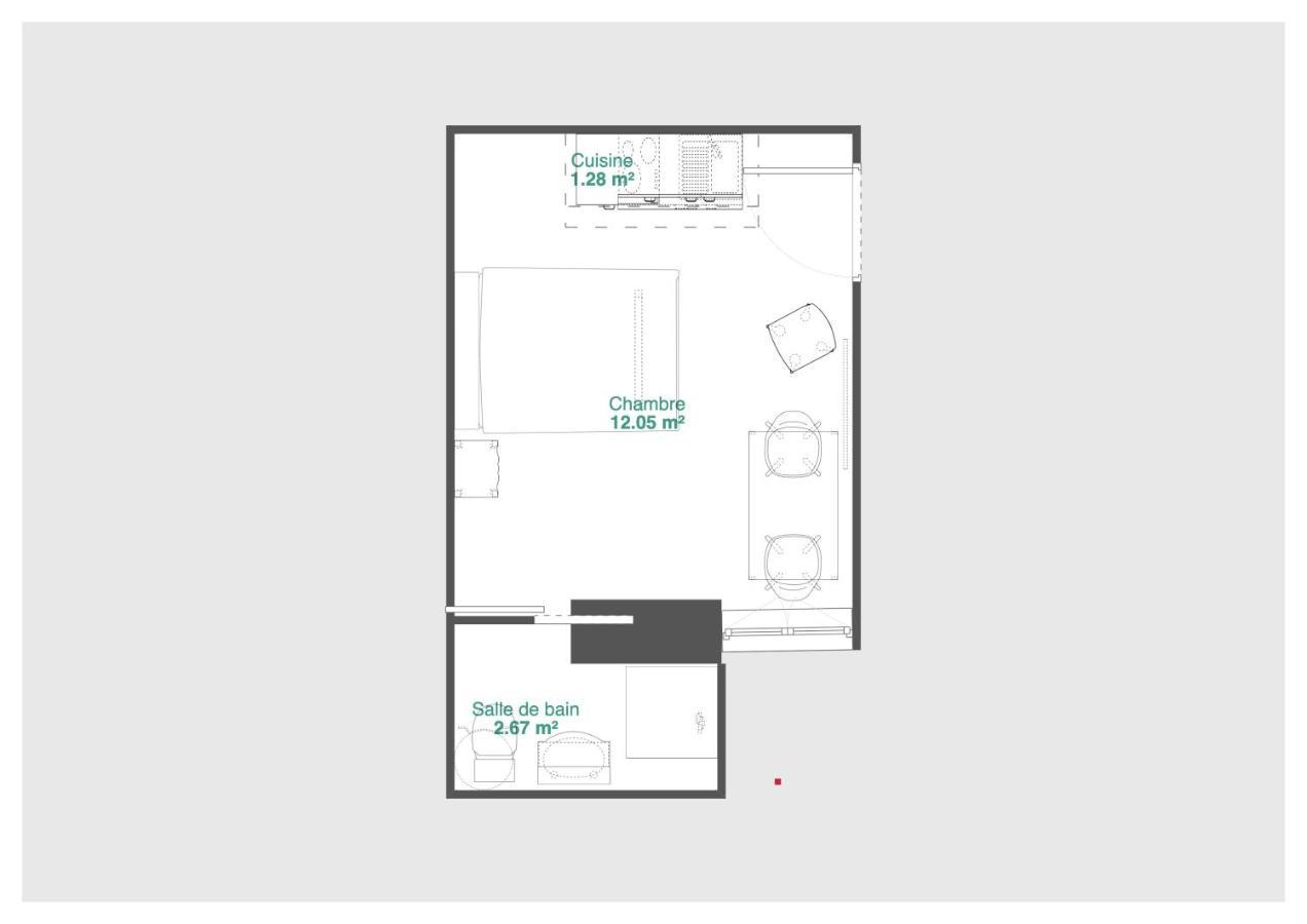 Appartement Studio calme, lumineux, WIFI, 1.5 Km du front de mer à Saint-Nazaire  Extérieur photo